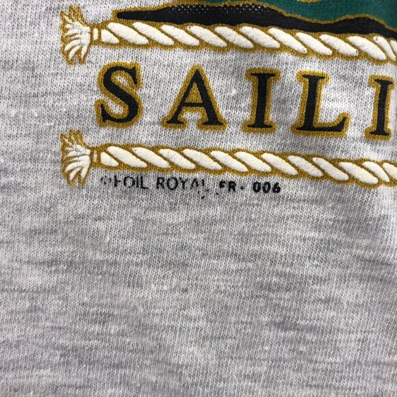 Beach Club Mens St. Maarten Sailing Paradise T-Shirt Medium Gray Graphic Tee - Picture 5 of 9